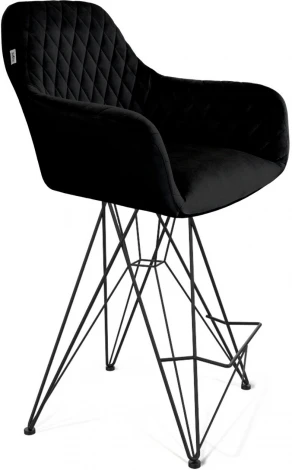 Стул полубарный Sheffilton SHT-ST38/S66-1 ночное затмение/черный муар