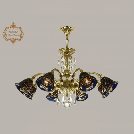 Подвесная люстра Art Classic 31.31 31.31.8.NV215IV.150SP.G.Sp.Amber.Blue.1B