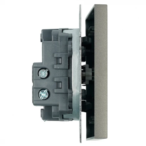 Переключатель одноклавишный (антрацит, soft touch) Stekker Эмили 49919