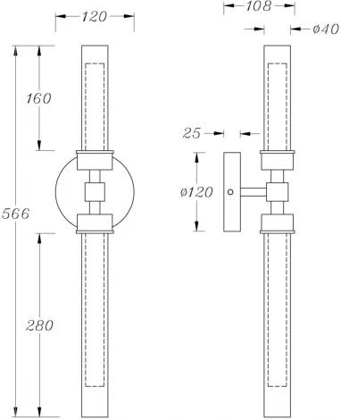 Бра Maytoni Stelo MOD116WL-L7BS3K (LED, 220V)