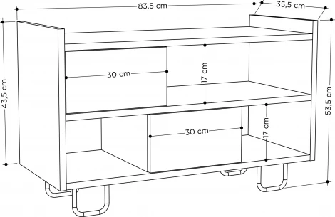 Обувница TROY BENCH (Дерево/Белый) LEVE