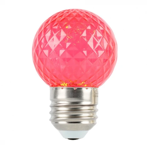 Лампа светодиодная Feron LB-385 52164 шарик красный прозрачный E27 1W 230V