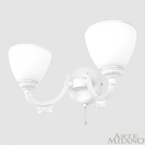 Бра с выключателем Arte Milano AM342837 342837/2W WT+SL (220V)