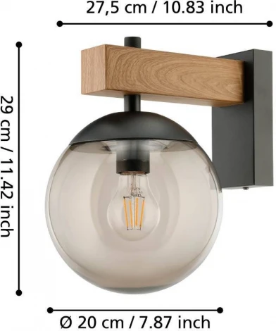 Настенный фонарь уличный Eglo BUFALATA 900671 (220V, IP44)