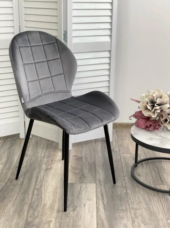 Обеденный стул M-City FLOWER BLUVEL-14 GREY, велюр