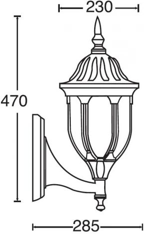 Настенный фонарь уличный Oasis Light GENUYA 92101/04 Bl (220V, фонарь, IP44)