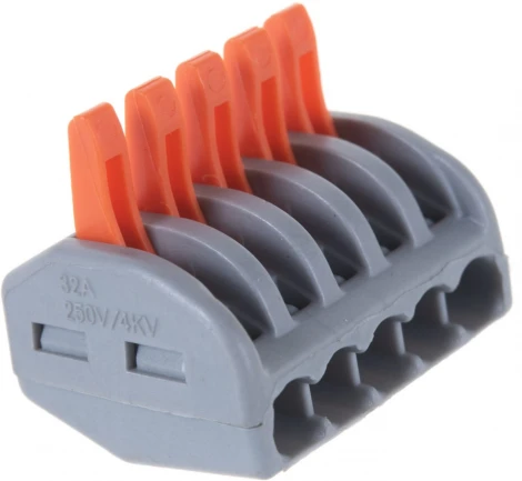 Клемма рычажковая 5-и проводная Stekker 32422