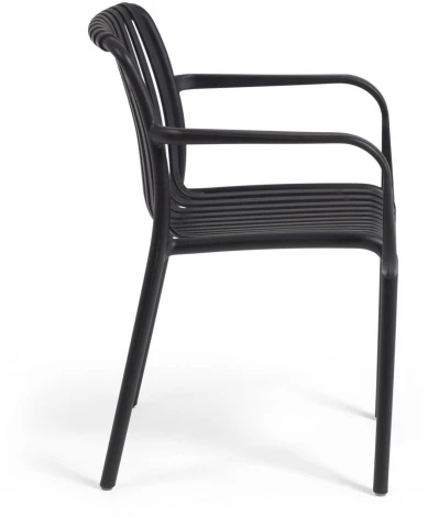 Стул уличный La Forma (ex Julia Grup) Isabellini (Черный/ Полипропилен,Пластик,Металл)