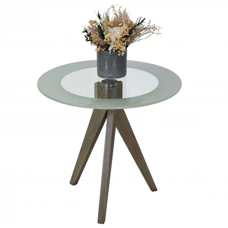 Стол журнальный Рилле 441 шимо/стекло прозрачное Mebelik 009582