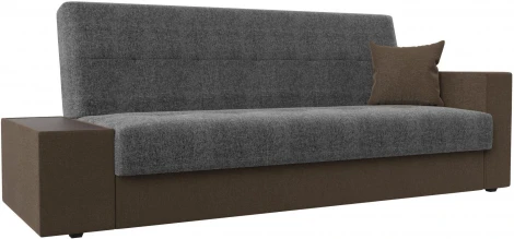 Диван-книжка Лига-020 стол слева (Серый,Коричневый/Рогожка) Лига Диванов арт.118530L