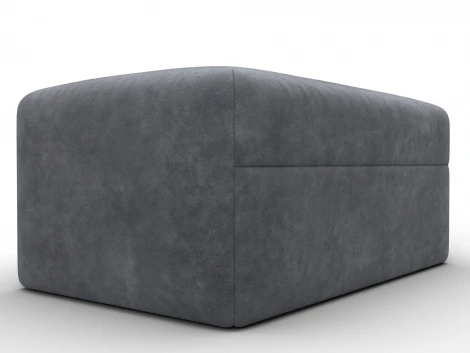 Модуль пуф Лига-060 НПБ (ЛДСП,Брус,Фанера,Велюр/Темно-серый) Лига Диванов 129584