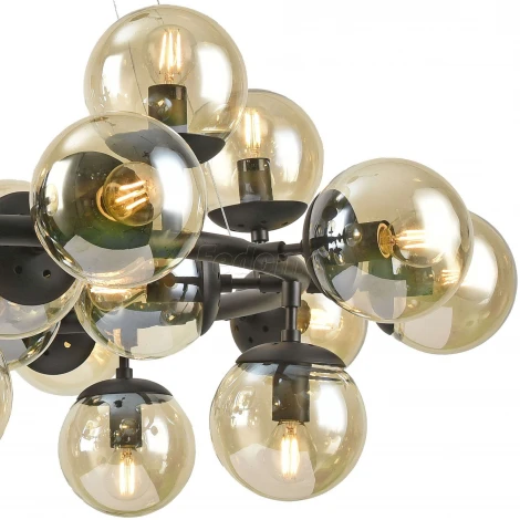 Подвесная люстра Arte Lamp Bolla A1664SP-25BK (220V, на тросе, шарики, молекулы)