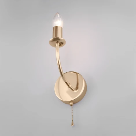 Бра Eurosvet Santi 60139/1 золото (220V, выключатель, свеча)