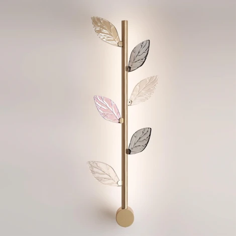 Настенный светильник Odeon Light Listva 5445/5WL матов.золото/дымч/прозрачн/коньячн/бензинов./металл/стекло LED*5W 3000K (220V)