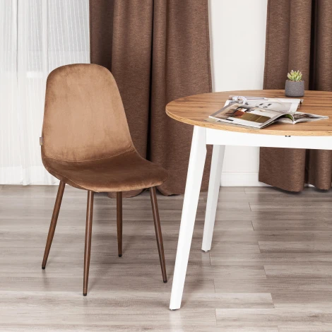 Стул Breeze/Бриз (мод. JSC-58)/2 шт. в упаковке велюр/металл, 44х53х86см, темно-коричневый HLR11/орех (Комплект из 2 шт.) Tetchair 24487