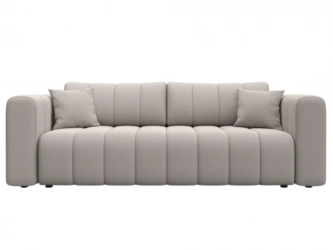 Диван прямой Лига-062 НПБ (ДСП,Фанера,ХДФ/Пластик/Замша/Бежевый) Лига Диванов 130293