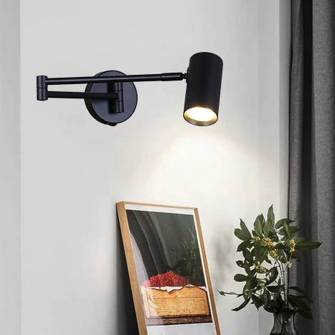 Спот с выключателем для чтения Reluce 86208-9.2-001MN GU10 BK (220V)