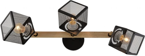 Спот на штанге Reluce 01591-3.3-03B BK+FGD+WOOD (220V)