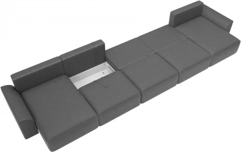 Диван п-образный Лига-048 НПБ МегаЛонг Лига Диванов (Замша) арт.128337