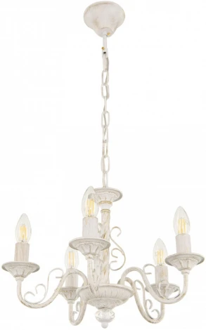 Подвесная люстра Arte Milano AM342620 342620/5 WT+G (220V, на цепи, подсвечник, свеча)