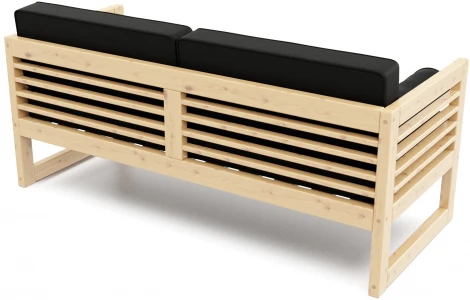 Диван Arsko прямой Сега Б сосна велюр черный