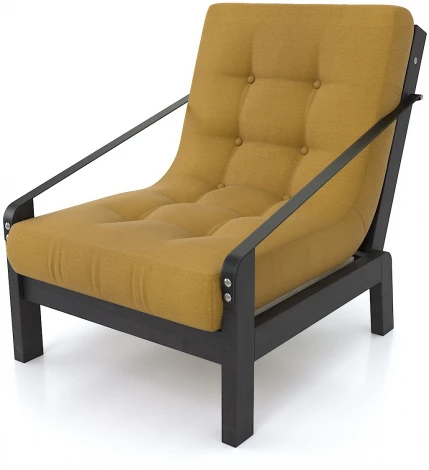 Кресло Arsko Локи венге желтая рогожка