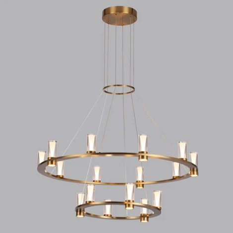 Подвесная люстра Odeon Light Defance 7144/110L античная бронза/акрил/металл IP20 LED 93W 5960Лм 3000K 180° 220V