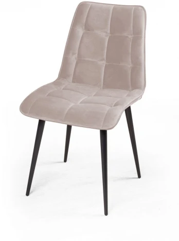 Стул UNO soft, бархат пепельно-серый 25 / чёрный конус Top Concept soft 77589