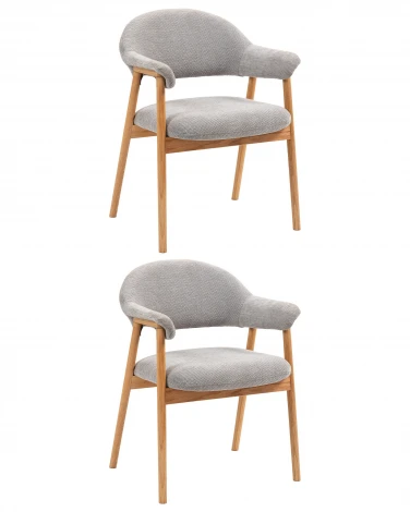 Стул обеденный Stool Group Tavu с деревянными ножками серый 2 шт. УТ000042033