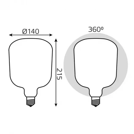 Лампочка светодиодная филаментная Gauss 1015802209