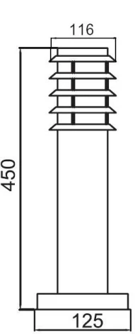 Наземный светильник Oasis Light 75829-450 SS (220V, IP44)