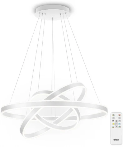 Подвесная люстра Citilux Дуэт CL719680 (регулировка яркости, LED, 220V, пульт управления, на тросе)
