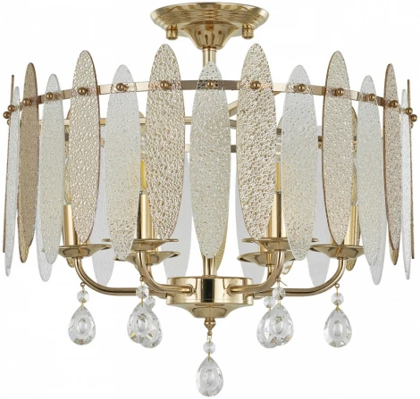 Потолочная люстра хрустальная на штанге Arte Milano Sorrento-4309 374309/6/80/470 GD (220V)