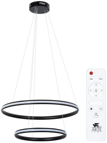 Подвесной светильник ярусный Arte Lamp Meridiana A2198SP-2BK (LED, 220V, пульт управления, на тросе)