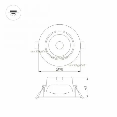 Встраиваемый точечный светильник Arlight 032860 (LED, 220V, круглые)