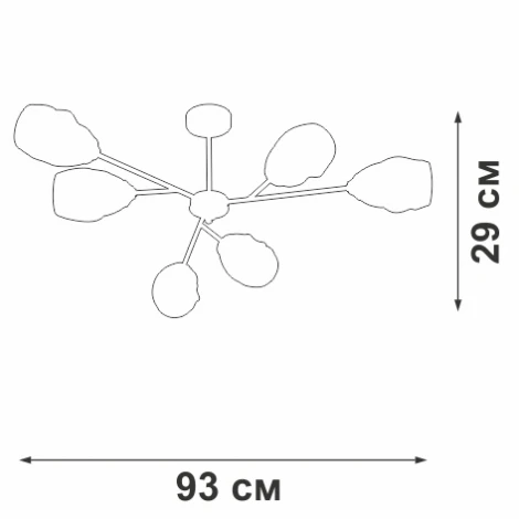 Потолочная люстра на штанге V3958-1/6PL Vitaluce (220V)