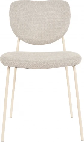 Стул обеденный Gigi шенилл серый белые ножки Stool Group арт.УТ000039036