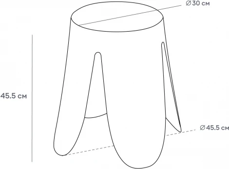 Табурет Chim ОГОГО Обстановочка! (Мех/Зеленый) арт.932169