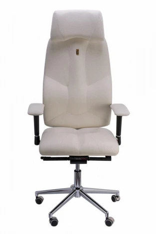 Эргономичное кресло Business Kulik System Бежевая кожа