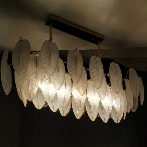 Потолочная люстра на штанге Lussole Hesperia LSP-8840 (220V, листья, IP21)