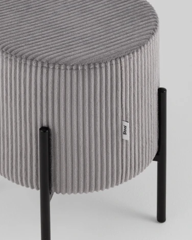 Пуф Stool Group Спейси велюр рельефный бежевый арт.УТ000040017