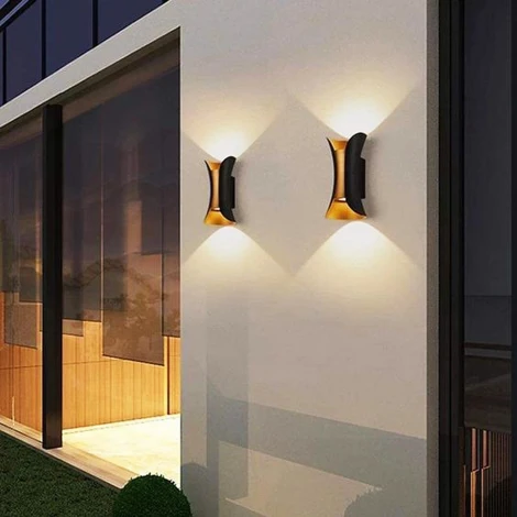 Архитектурная подсветка светодиодная Reluce 86852-9.2-002KT LED2*5W BK+GD (220V, IP65)