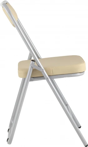 Складной стул Stool Group Джонни экокожа кремовый каркас металлик УТ000035366