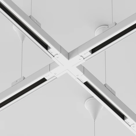 Коннектор Х-образный Trinity белый (трехфазный) Maytoni Technical TRA005CX-31W (220V)