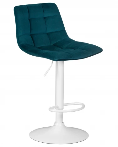 Набор 2 шт Стул барный DOBRIN TAILOR WHITE (морской волны велюр (MJ9-99))