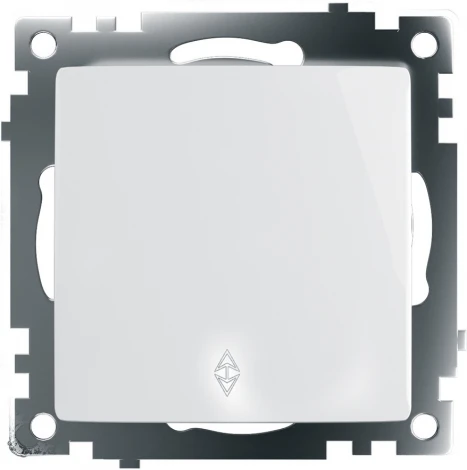 Переключатель одноклавишный (белый) Stekker Катрин 39572