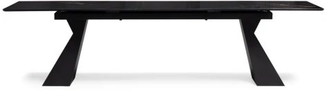 Стеклянный стол Woodville Денхольм 240(290)х100х75 обсидиан / черный 553549
