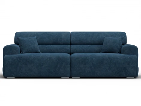 Диван прямой Лига-109 НПБ (ДСП,Фанера,Велюр/Синий) Лига Диванов 136484