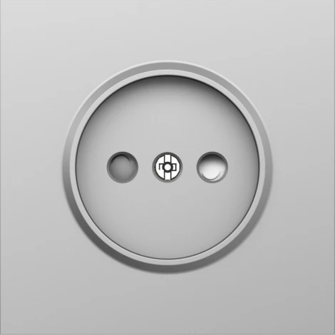 Накладка для розетки без заземления, со шторками 16A 250 В~, сталь Donel S08 DS21637