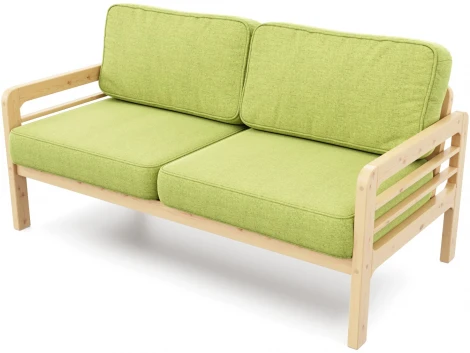 Диван Arsko прямой Бергер Б сосна рогожка зеленая